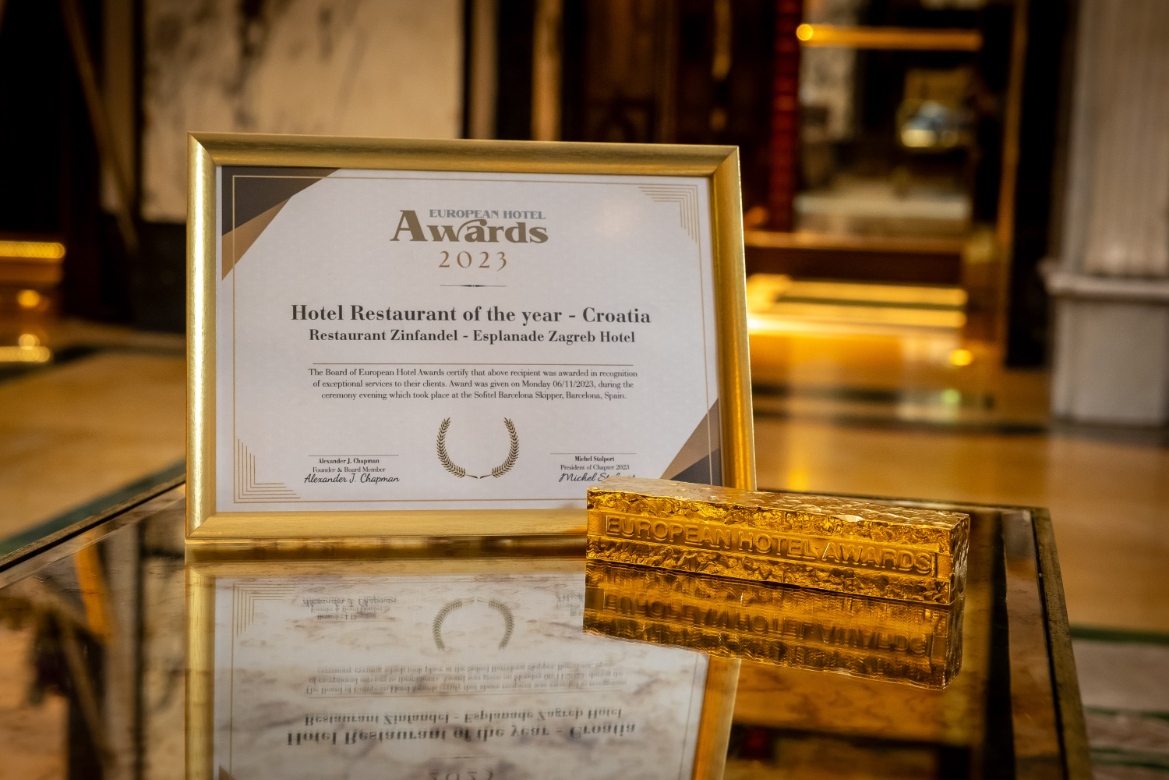 Zinfandel's, Esplanade Hotel Zagreb, European Hotel Awards 2023., europski restoran godine