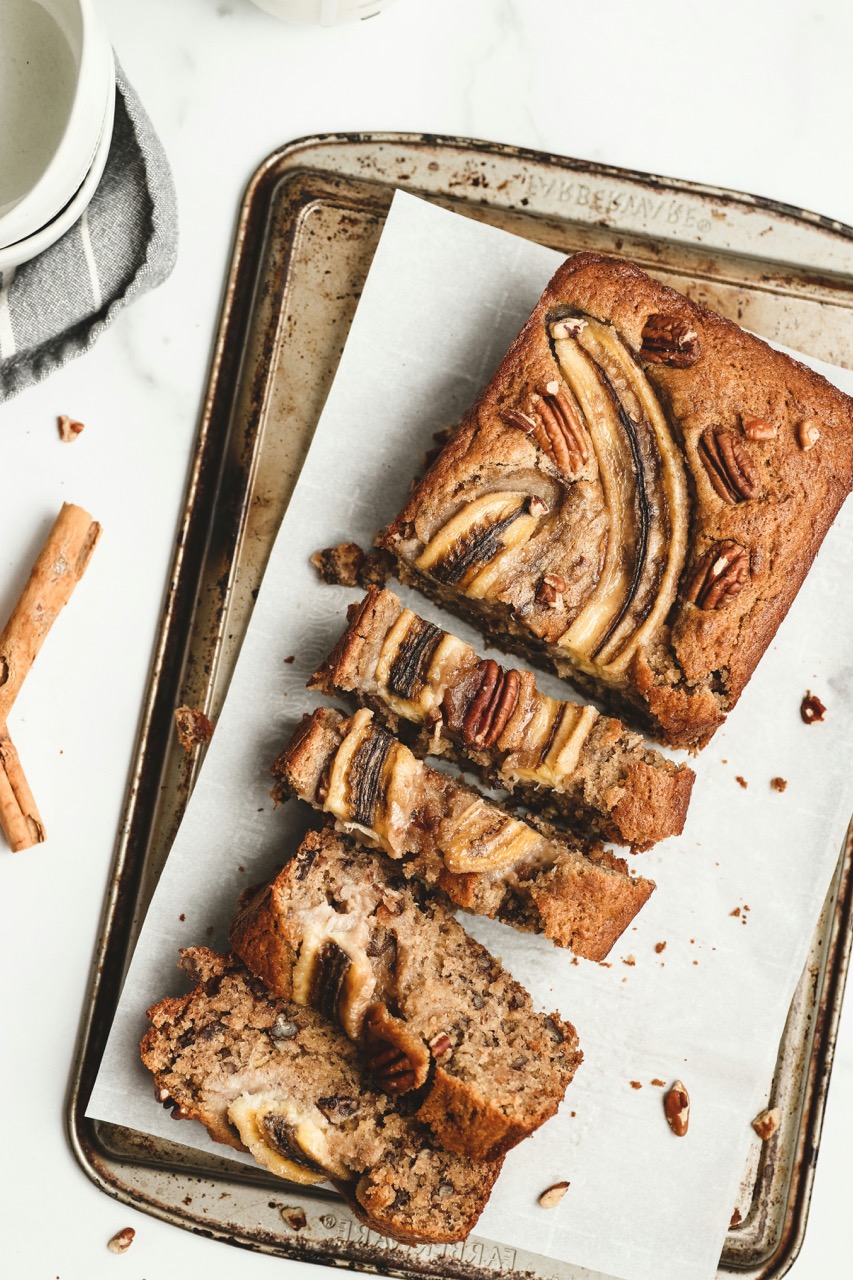 banana kruh, banana bread, recept, emily english