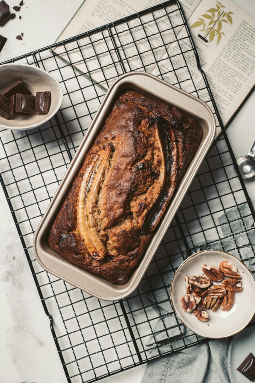banana kruh, banana bread, recept, emily english