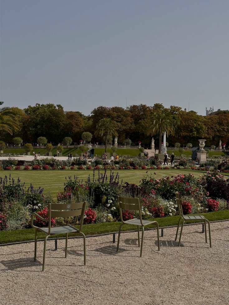 zelene stolice, Pariz, pariški vrtovi