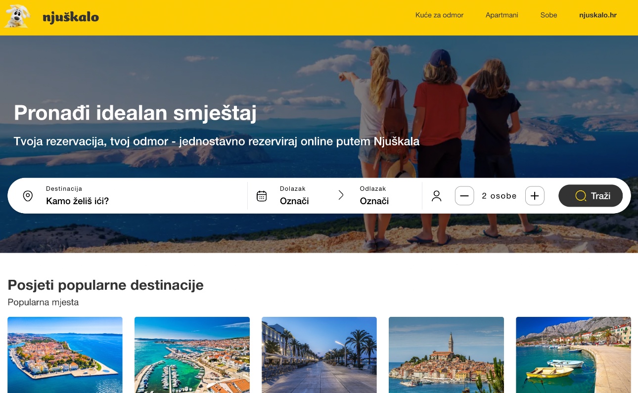Njuškalo, Njuškalo Turizam, rezervacija smještaja, smještaj u Hrvatskoj, platforma za booking 