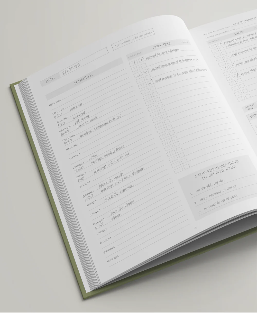 The Productivity Method Planner. The Productivity Method planer, planeri, rokovnici