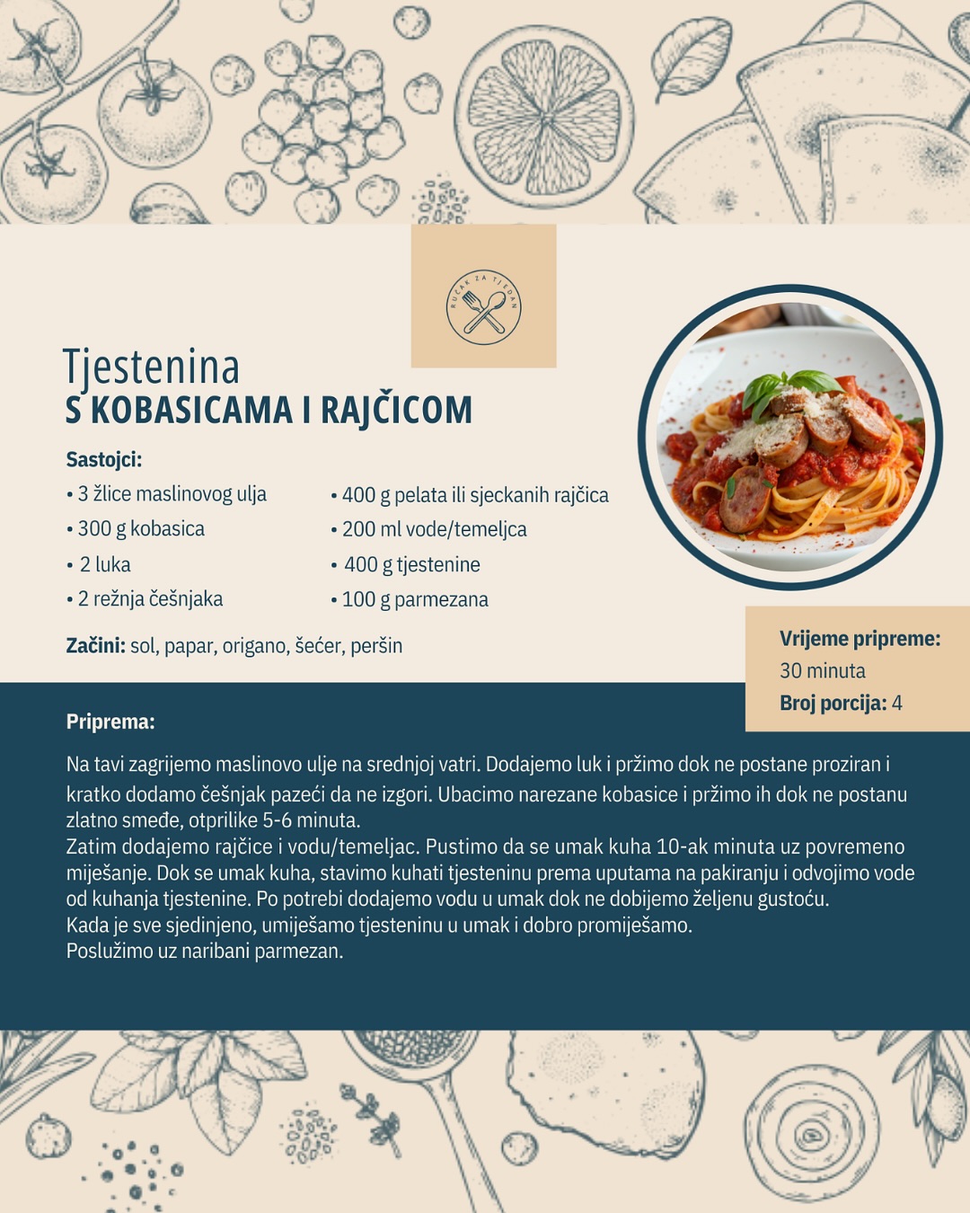 ručak za tjedan, recepti za ručak, recepti ručak, jednostavni recepti za ručak, brzi ručak, 