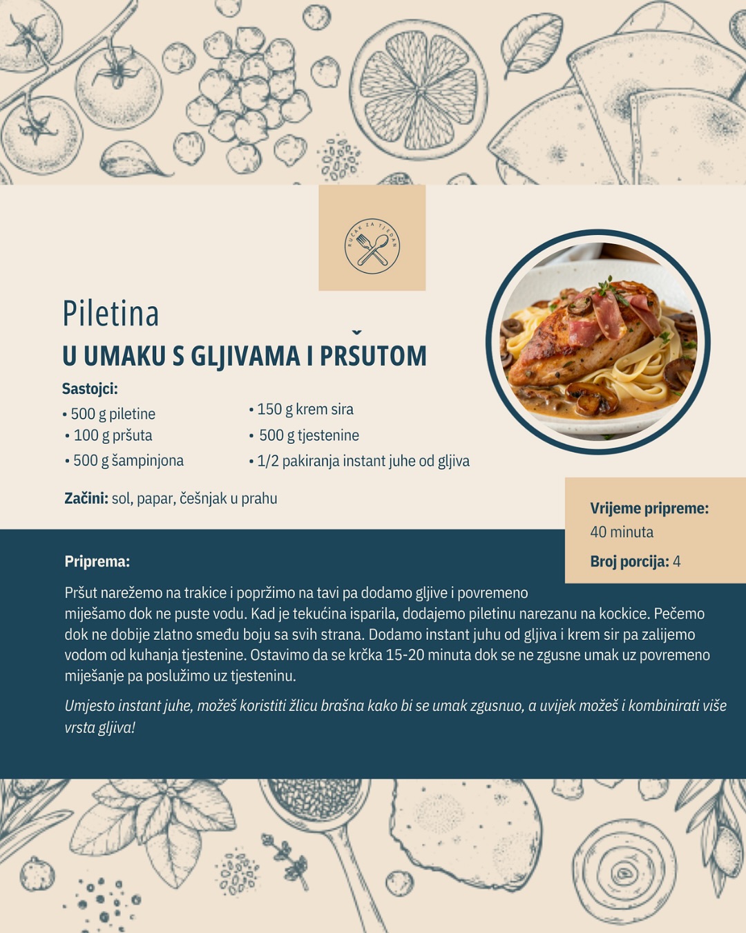 ručak za tjedan, recepti za ručak, recepti ručak, jednostavni recepti za ručak, brzi ručak, 